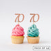 Number 70 Cupcake Toppers Pack of 12