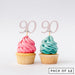 Number 90 Cupcake Toppers Pack of 12