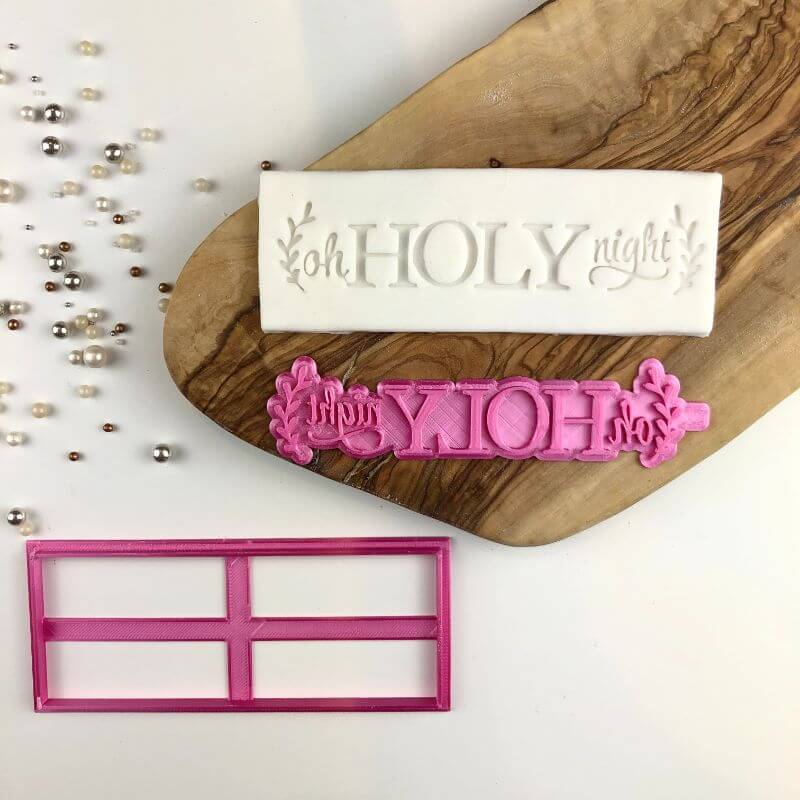 Oh Holy Night Cookie Cutter and Stamp