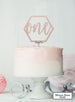 Hexagon Number One Cake Topper Premium 3mm Acrylic Mirror Rose Gold