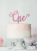 One Swirly Font 1st Birthday Cake Topper Premium 3mm Acrylic Mirror Pink