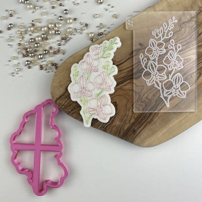Orchid Flower Floral Cookie Cutter and Embosser
