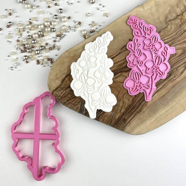 Orchid Flower Floral Cookie Cutter and Stamp
