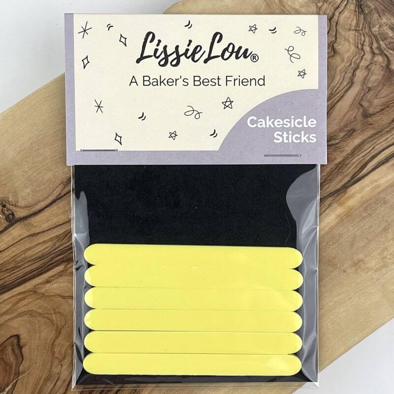 Pale Yellow Acrylic Cakesicle Lollipop Sticks