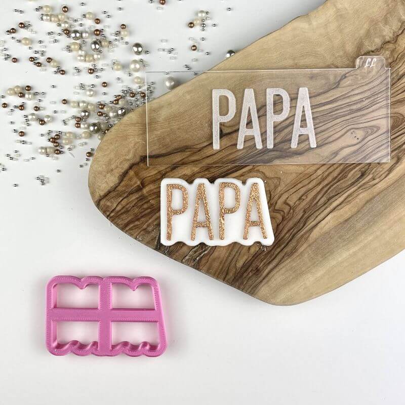 Papa Father's Day Cookie Cutter and Embosser