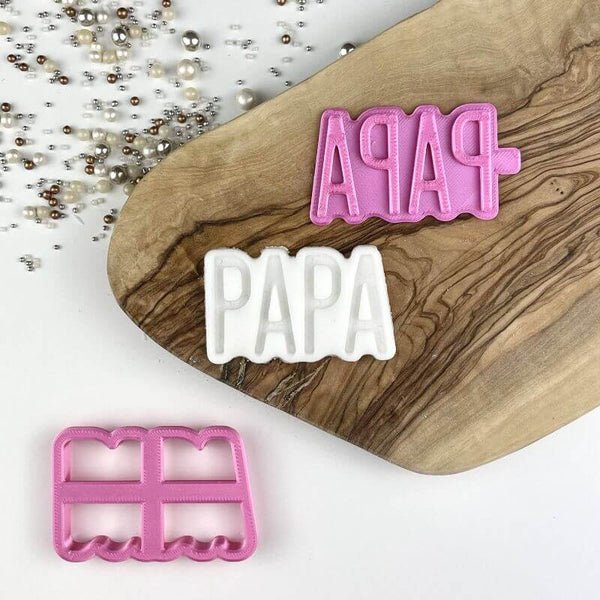 Papa Father's Day Cookie Cutter and Stamp