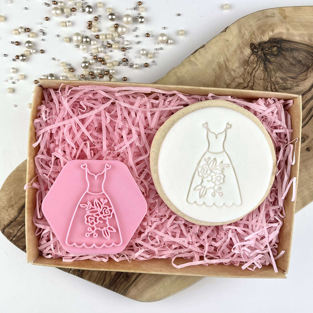 Party Dress with Flowers Hen Party Cookie Stamp