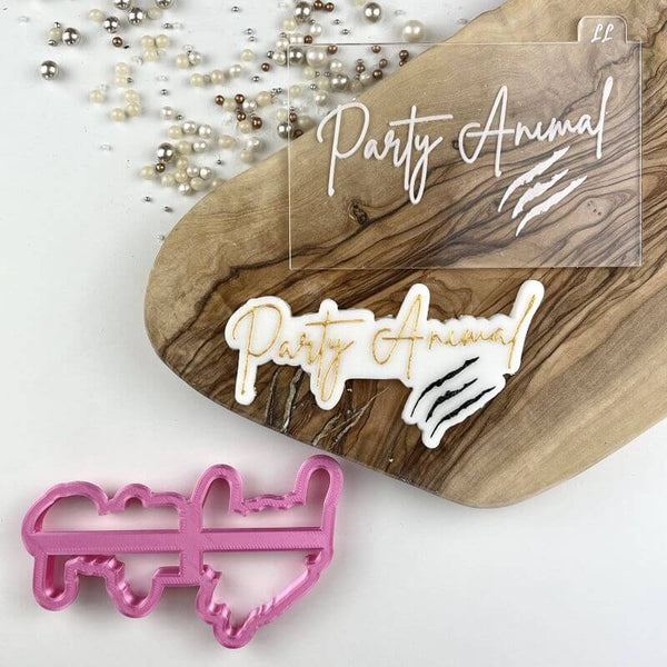 Party Animal Birthday Cookie Cutter and Embosser