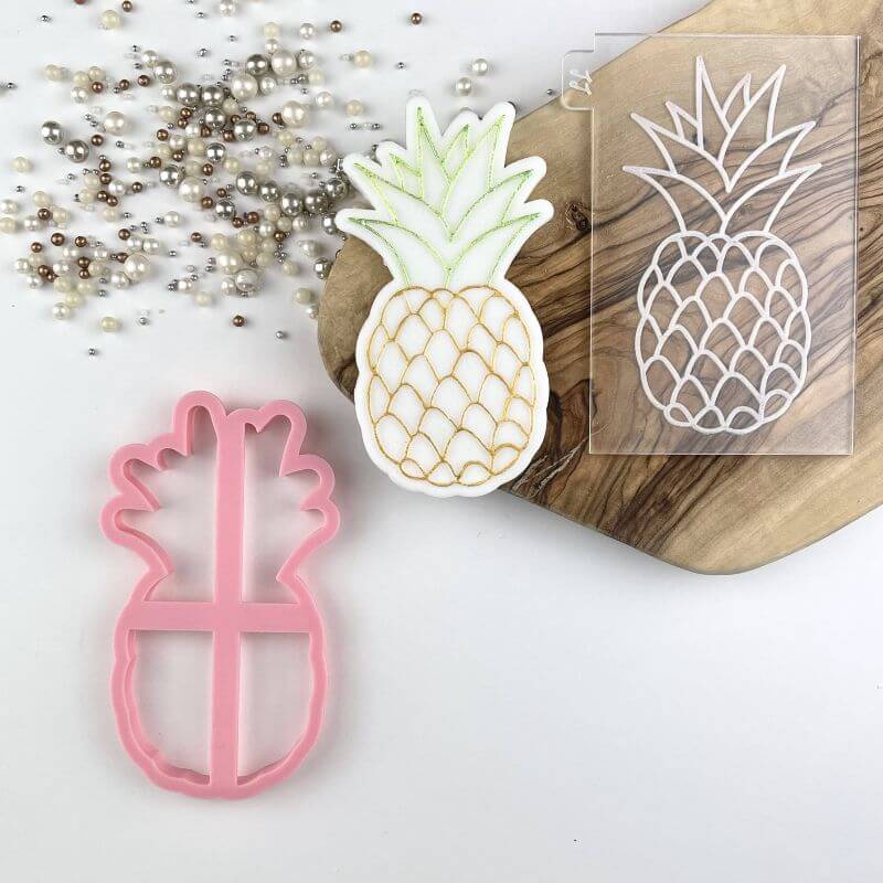 Pineapple Summer Cookie Cutter and Embosser