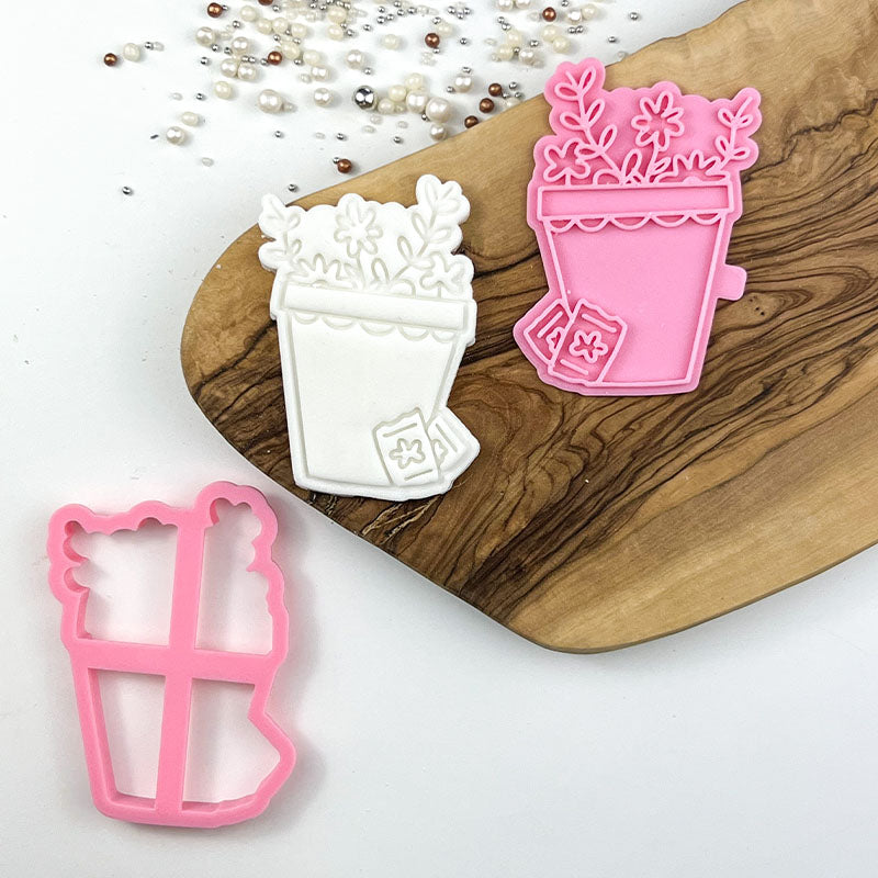 Plant Pot Father's Day Cookie Cutter and Stamp