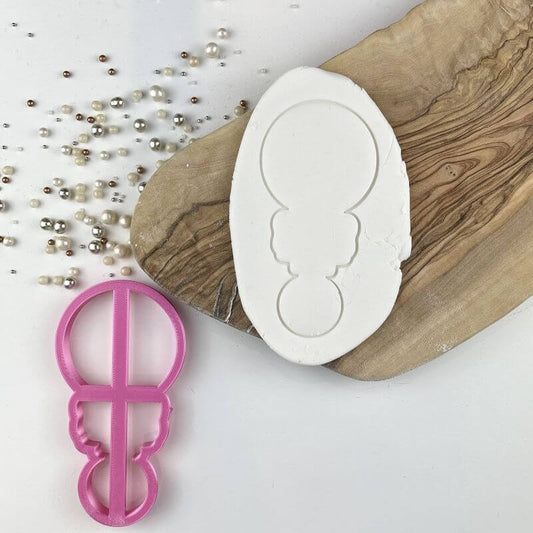 Pretty Flower Baby Rattle Baby Shower Cookie Cutter