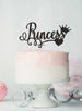 Princess Birthday Cake Topper Glitter Card Black