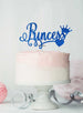 Princess Birthday Cake Topper Glitter Card Dark Blue