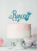 Princess Birthday Cake Topper Glitter Card Light Blue
