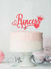 Princess Birthday Cake Topper Glitter Card Light Pink