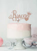 Princess Birthday Cake Topper Glitter Card Rose Gold
