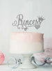 Princess Birthday Cake Topper Glitter Card Silver