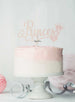 Princess Birthday Cake Topper Glitter Card White