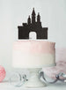 Princess Castle Birthday Cake Topper Glitter Card Black