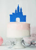 Princess Castle Birthday Cake Topper Glitter Card Dark Blue
