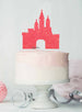 Princess Castle Birthday Cake Topper Glitter Card Light Pink