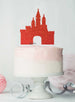 Princess Castle Birthday Cake Topper Glitter Card Red