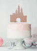 Princess Castle Birthday Cake Topper Glitter Card Rose Gold