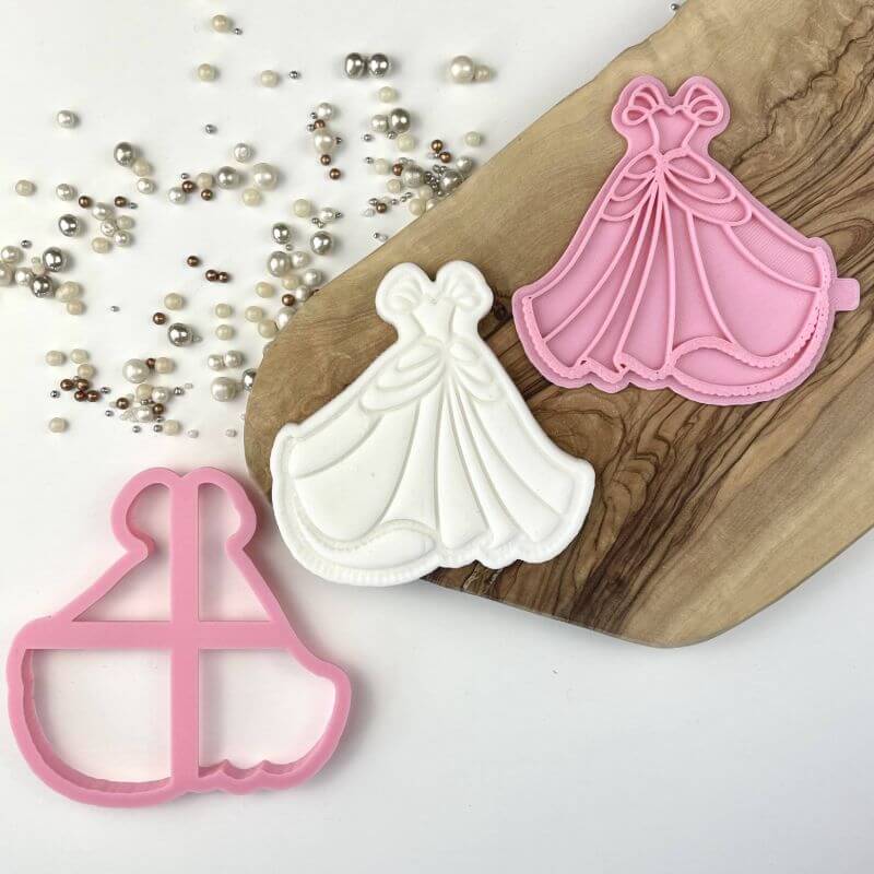 Princess Dress Cookie Cutter and Stamp by Catherine Marie Bakes