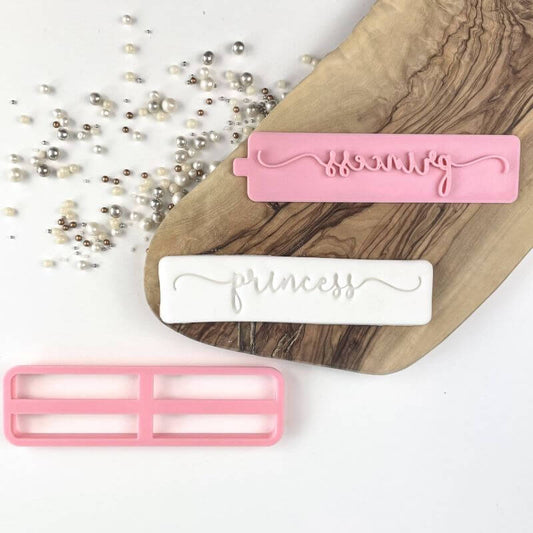 Princess in Verity Font Cookie Cutter and Stamp