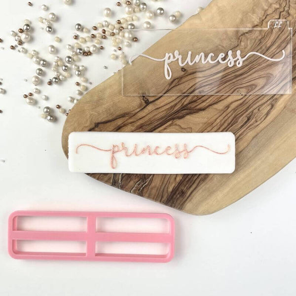 Princess in Verity Font Cookie Cutter and Embosser