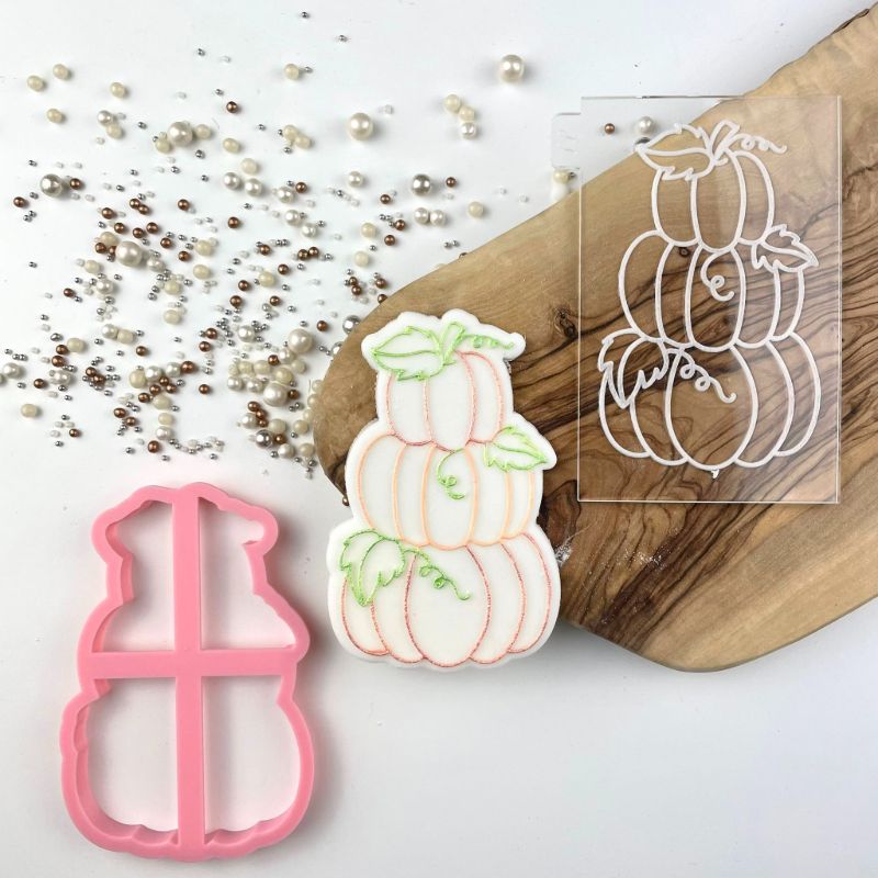 Pumpkin Tower Halloween Cookie Cutter and Embosser