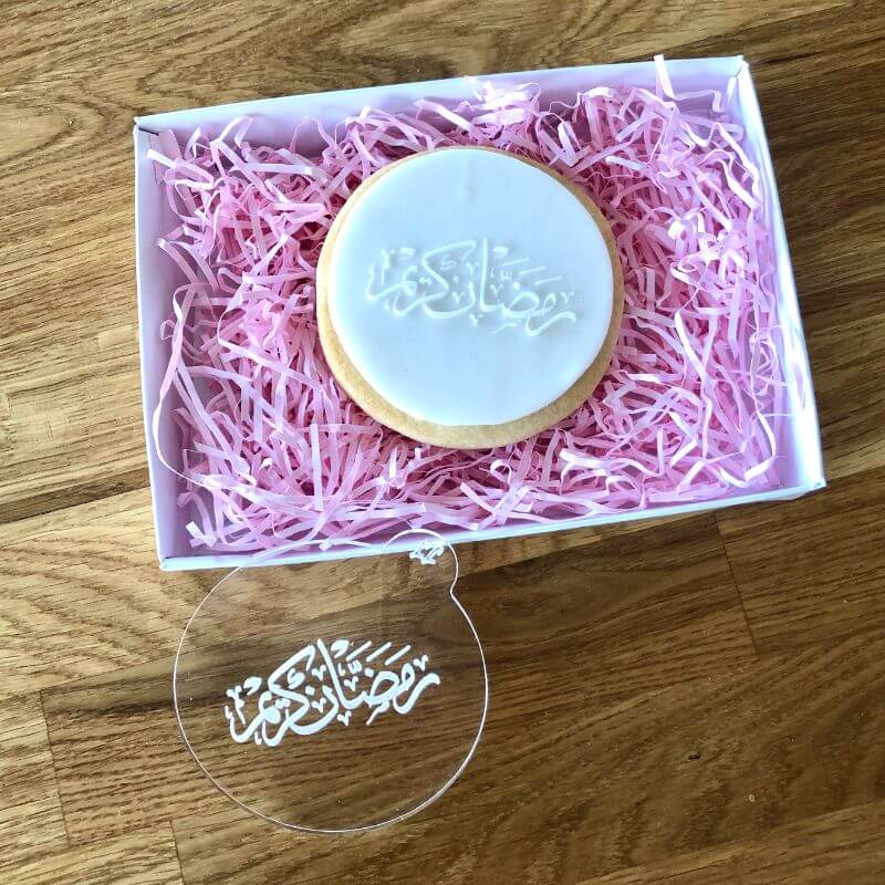 Ramadan Mubarak Calligraphy Cookie Embosser