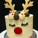 Reindeer Rudolf Antler Christmas Cake Kit Topper Set Premium 3mm Acrylic