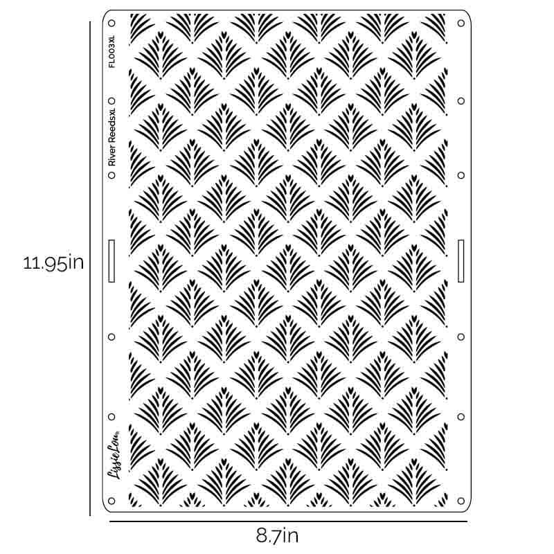 River Reeds Cake Stencil - XL Design Size