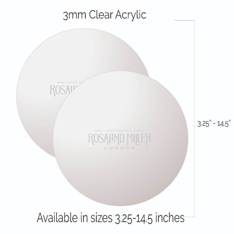 Rosalind Miller Cakes Set of 2 Circle Ganache Plates 3mm Acrylic