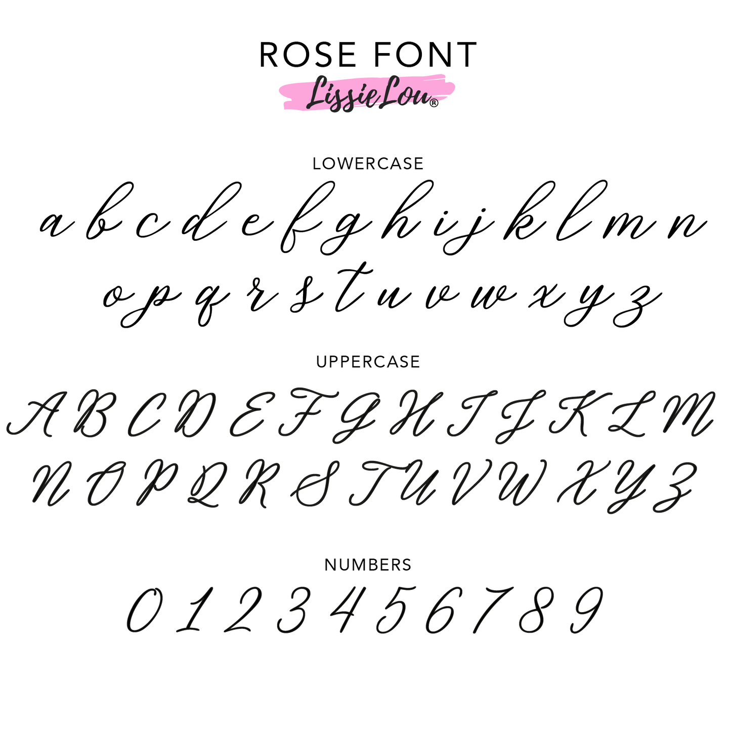 Rose Font Double Layer Custom Cake Topper or Cake Motif Premium 3mm Acrylic or Birch Wood