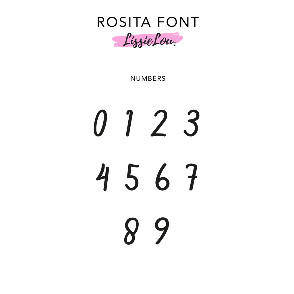Rosita Font Numbers Cake Topper or Cake Motif Premium 3mm Acrylic or Birch Wood