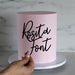 Rosita Font Custom Cake Topper or Cake Motif Premium 3mm Acrylic or Birch Wood