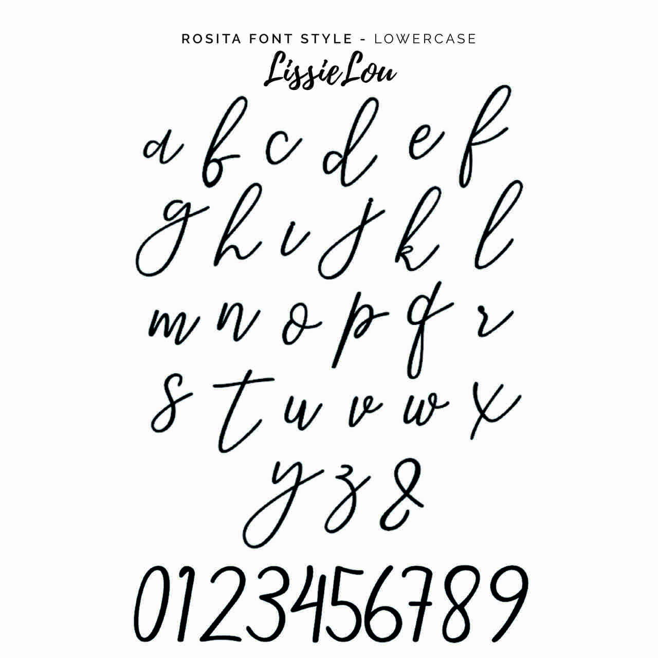 Rosita Font Style Name Cake Topper Premium 3mm Acrylic or Birch Wood