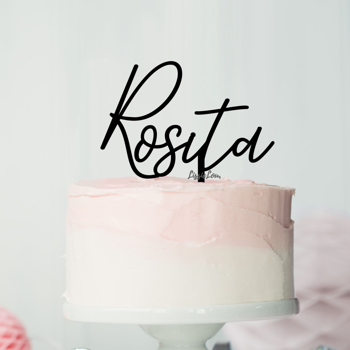Rosita Font Style Name Cake Topper Premium 3mm Acrylic or Birch Wood
