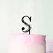 Wedding Floral Initial Letter S Style Cake Topper