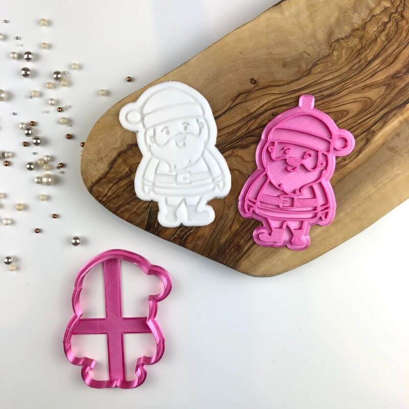 Santa Christmas Cookie Cutter and Stamp