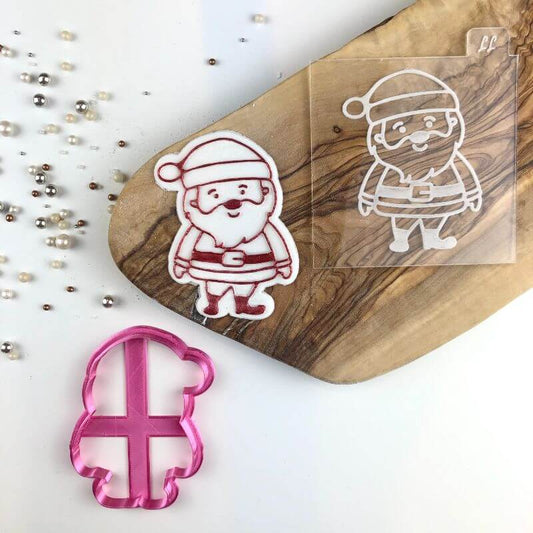 Santa Christmas Cookie Cutter and Embosser