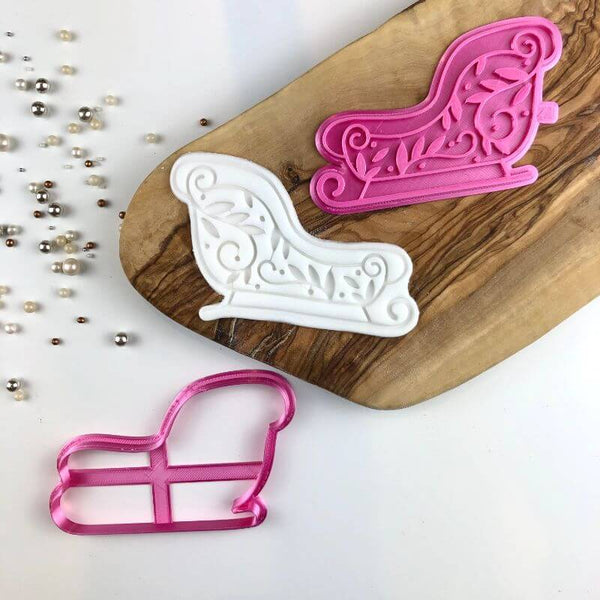 Christmas Sleigh Cookie Cutter and Stamp