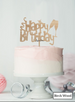 Happy Birthday Fun with Champagne Glasses Cake Topper Premium 3mm Birch Wood