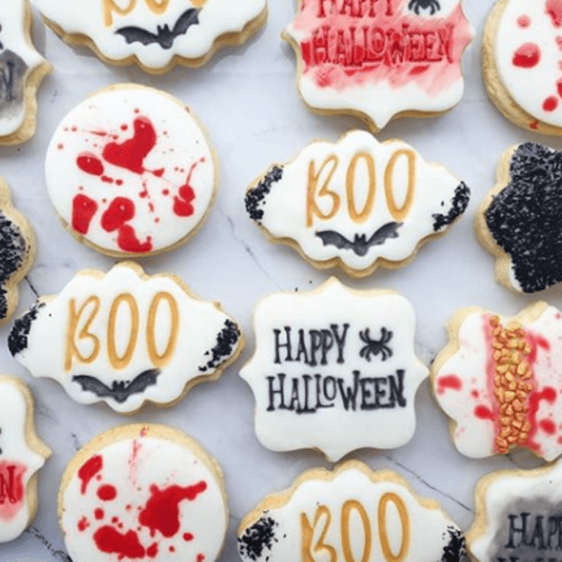 Boo with Bat Cookie Stamp