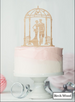 Silhouette Couple Under Pergola Wedding Cake Topper Premium 3mm Birch Wood
