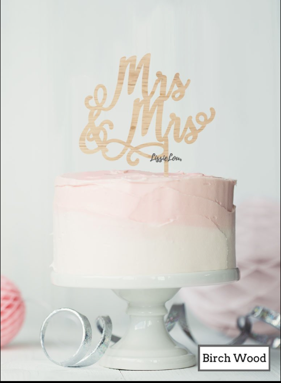 Mrs and Mrs Same Sex Topper Birchwood