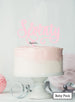 Seventy Swirly Font 70th Birthday Cake Topper Premium 3mm Acrylic Baby Pink