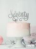 Seventy Swirly Font 70th Birthday Cake Topper Premium 3mm Acrylic Mirror Silver